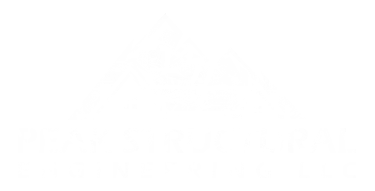 Peak Structural Engineering White Logo